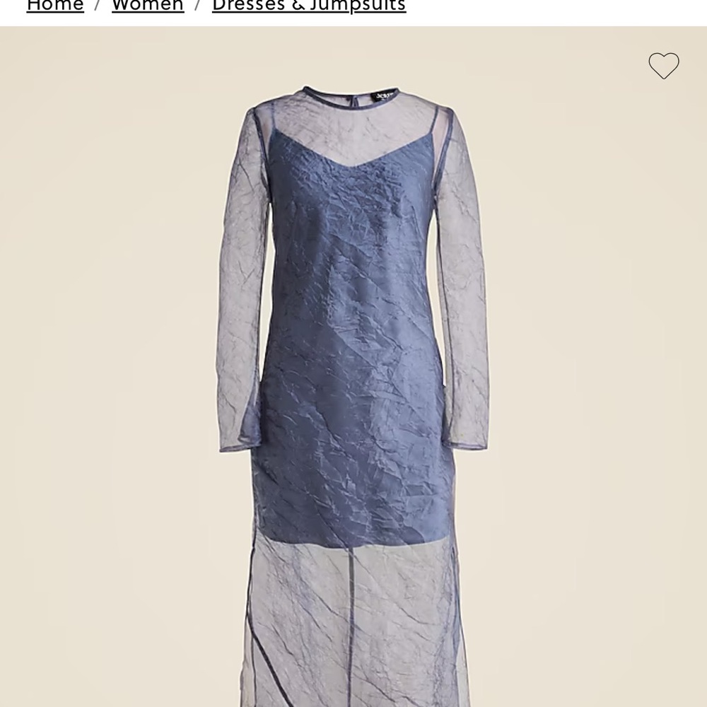 JCrew Collection Layered Sheath Dress in textured organza